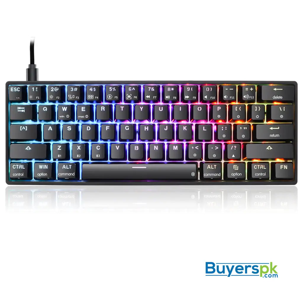 Sk61s Black (abs Keycaps) Switches: Red - gaming keyboard Price in Pakistan Sk61s Black (abs Keycaps) Switches: Red - gaming keyboard Price in Pakistan